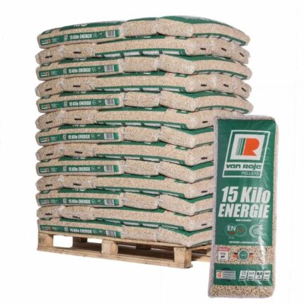 Pellets VanRoje – Normes DIN Plus & EN Plus – Palette 65 Sacs (15 kg)